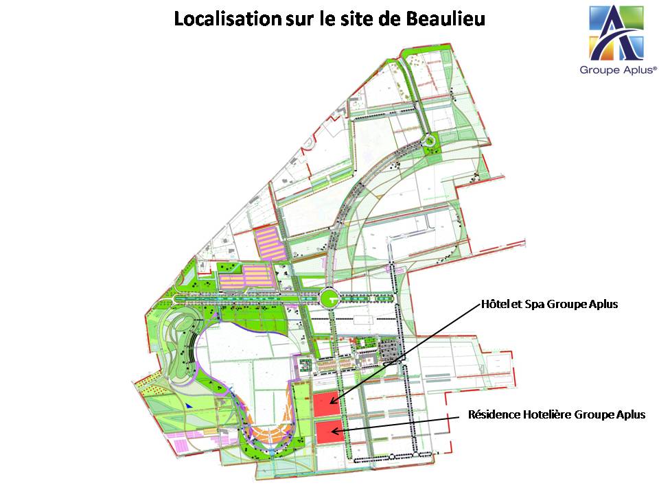 Localisation du futur hôtel de l'EcoQuartier de Beaulieu