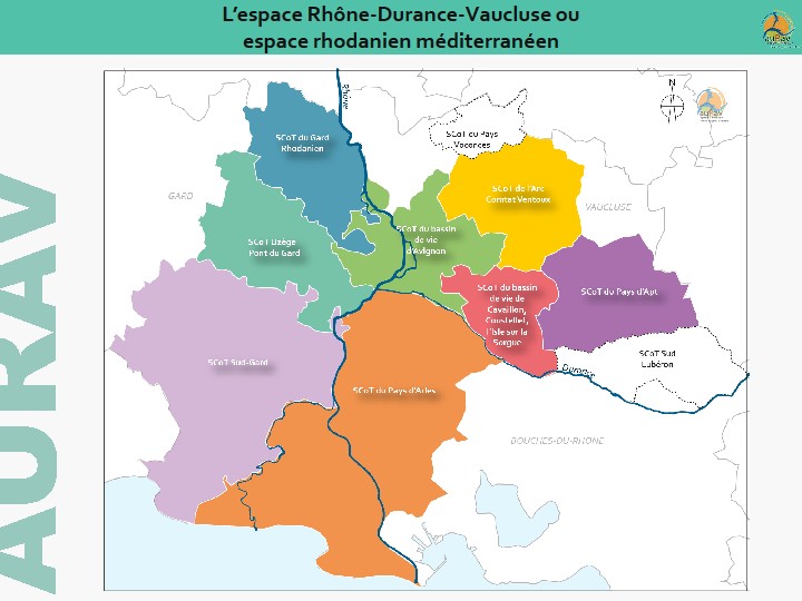 AURAV - L’espace Rhône-Durance-Vaucluse ou espace rhodanien méditerranéen