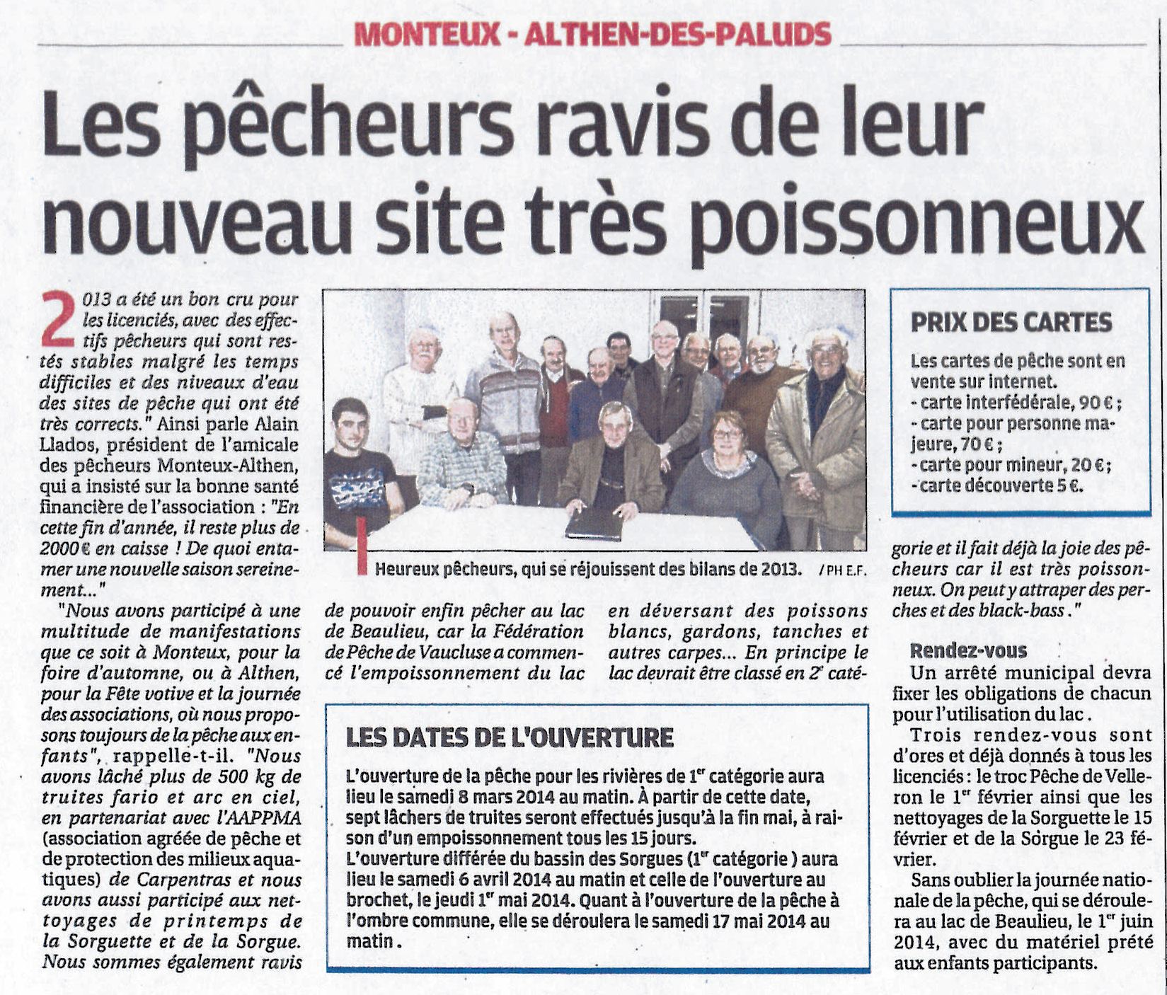 Article paru dans la Provence le 17 décembre 2013